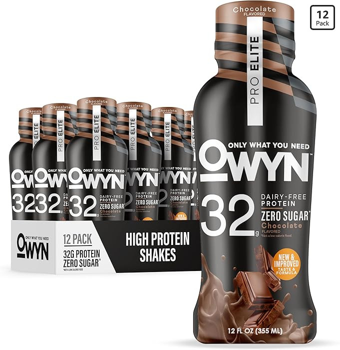OWYN Only What You Need Pro Elite Chocolate Flavored Protein Shake, 32g Protein, 0g Sugar, High P... | Amazon (US)