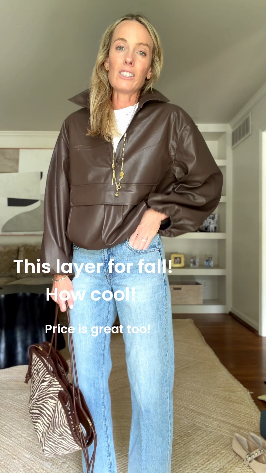 Leather ish parka?! Yes please! And the price!! 
Size small.