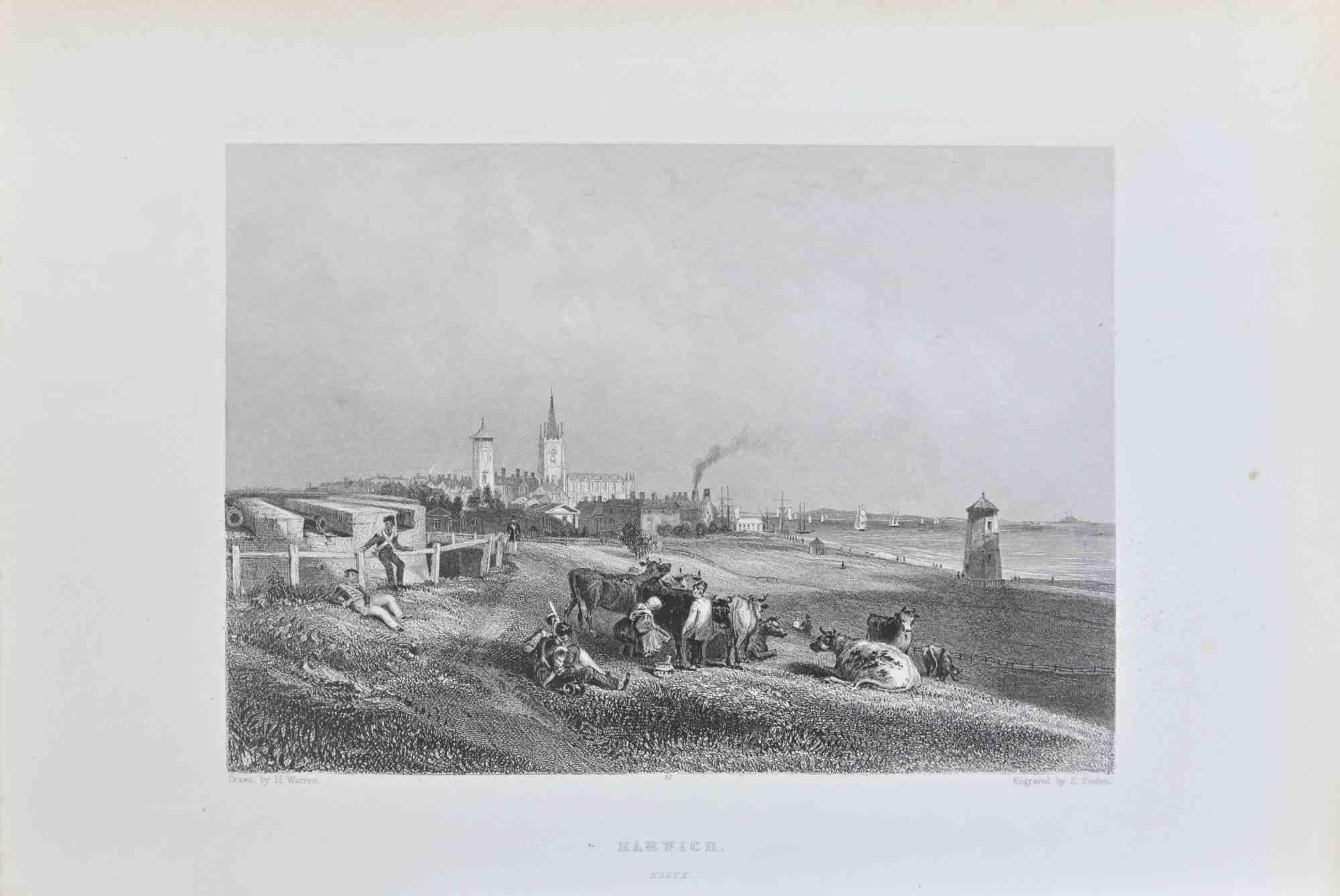 Harwich - Engraving by Edward Francis Finden - 1838 | 1stDibs