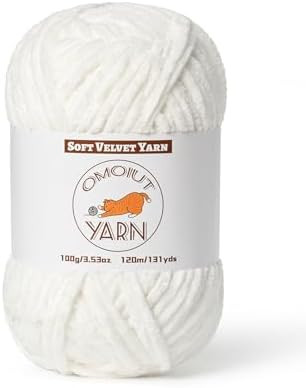 Fluffy Velvet Yarn for Crocheting, Chunky Chenille Baby Blanket Yarn for Crocheting, Soft Fuzzy P... | Amazon (US)