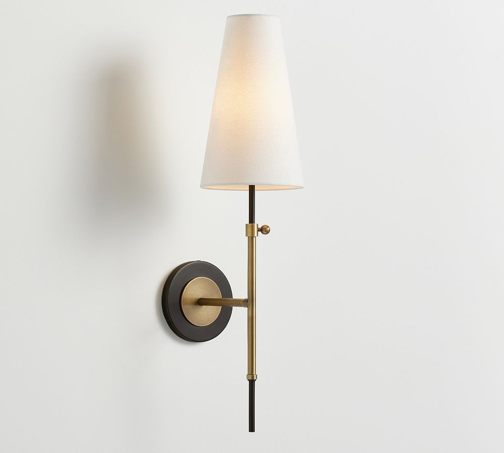 Harrison Metal 24" Sconce, Bronze & Brass | Pottery Barn (US)