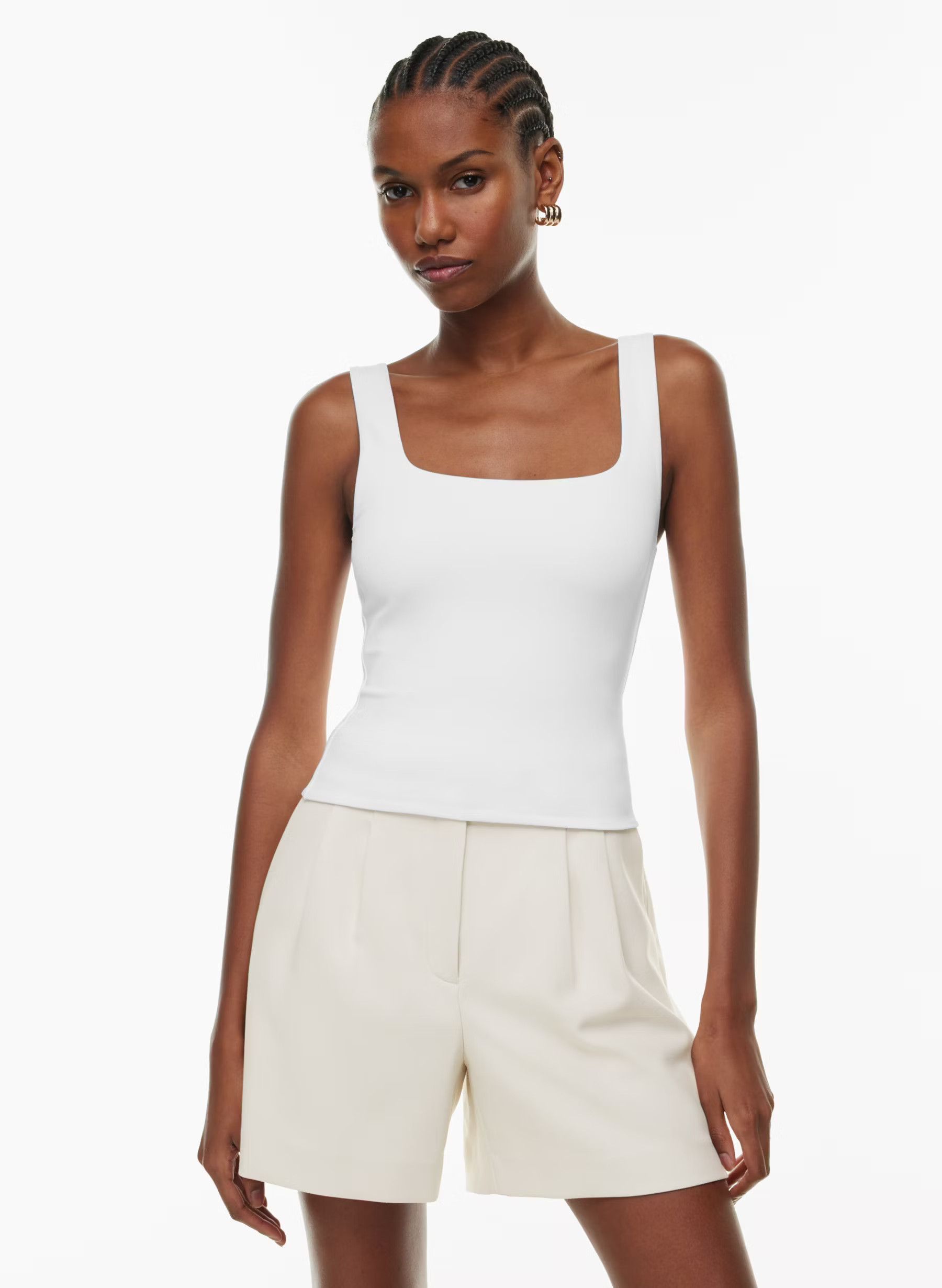 CONTOUR SQUARENECK WAIST TANK | Aritzia