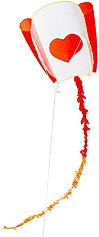 Heart Sled Kite for Kids, Good Beginner Kite. Red Kite Tail and Reel Attached with Braided String... | Amazon (US)