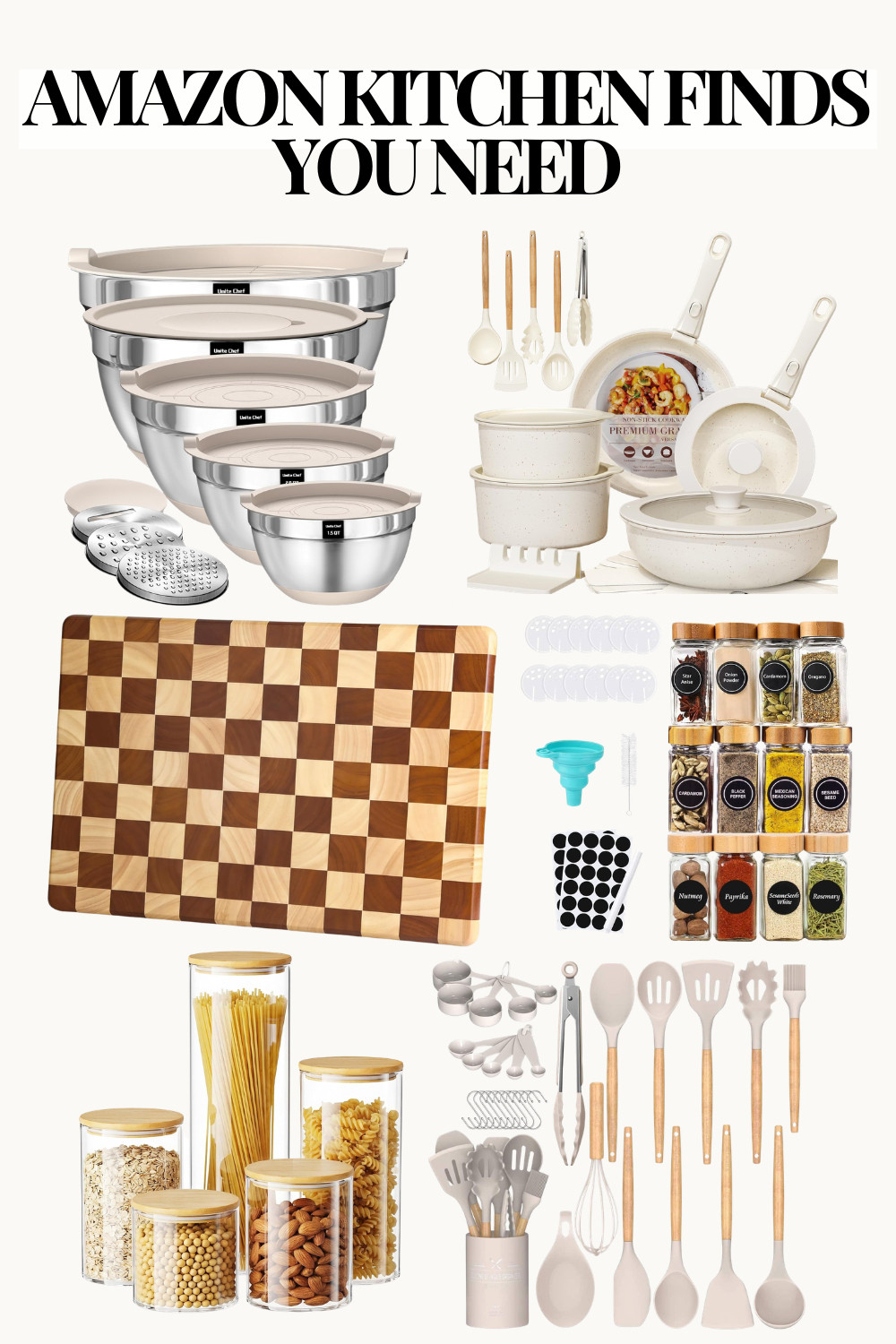 Amazon Kitchen Finds You NEED 🍳✨ | Aesthetic & Functional Essentials

Amazon kitchen finds, kitchen essentials, kitchen organization ideas, mixing bowls set, nonstick cookware set, spice rack organizer, glass food storage containers, wooden utensils set, cutting board, kitchen gadgets, pantry organization, modern kitchen accessories, aesthetic kitchen tools, home cooking essentials, Amazon home finds, kitchen storage solutions, cooking tools set, minimalist kitchen decor 

 #LTKSeasonal #LTKHome #LTKSaleAlert
