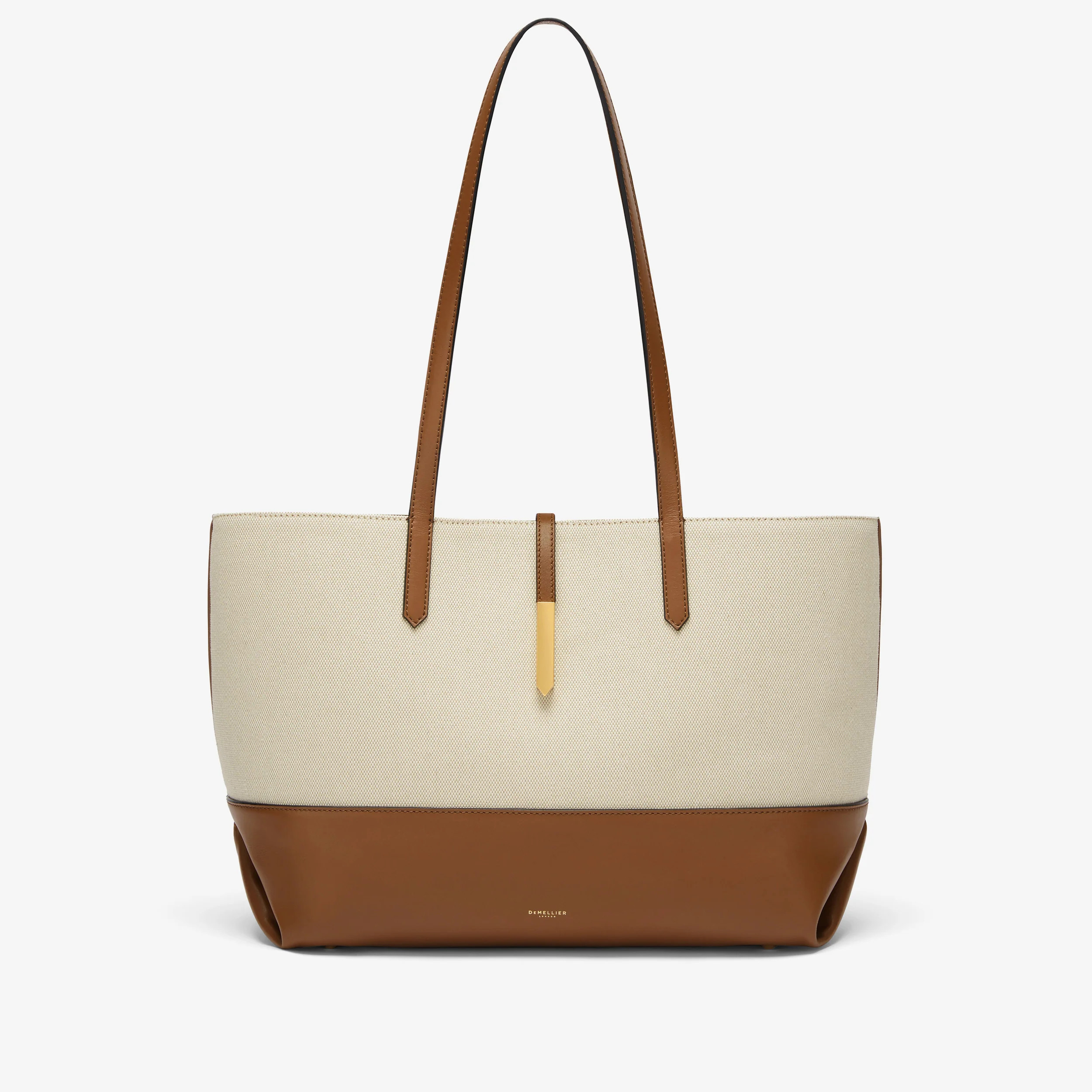 The Tokyo Tote | Salt & Pepper Canvas Tan Smooth | DeMellier | DeMellier