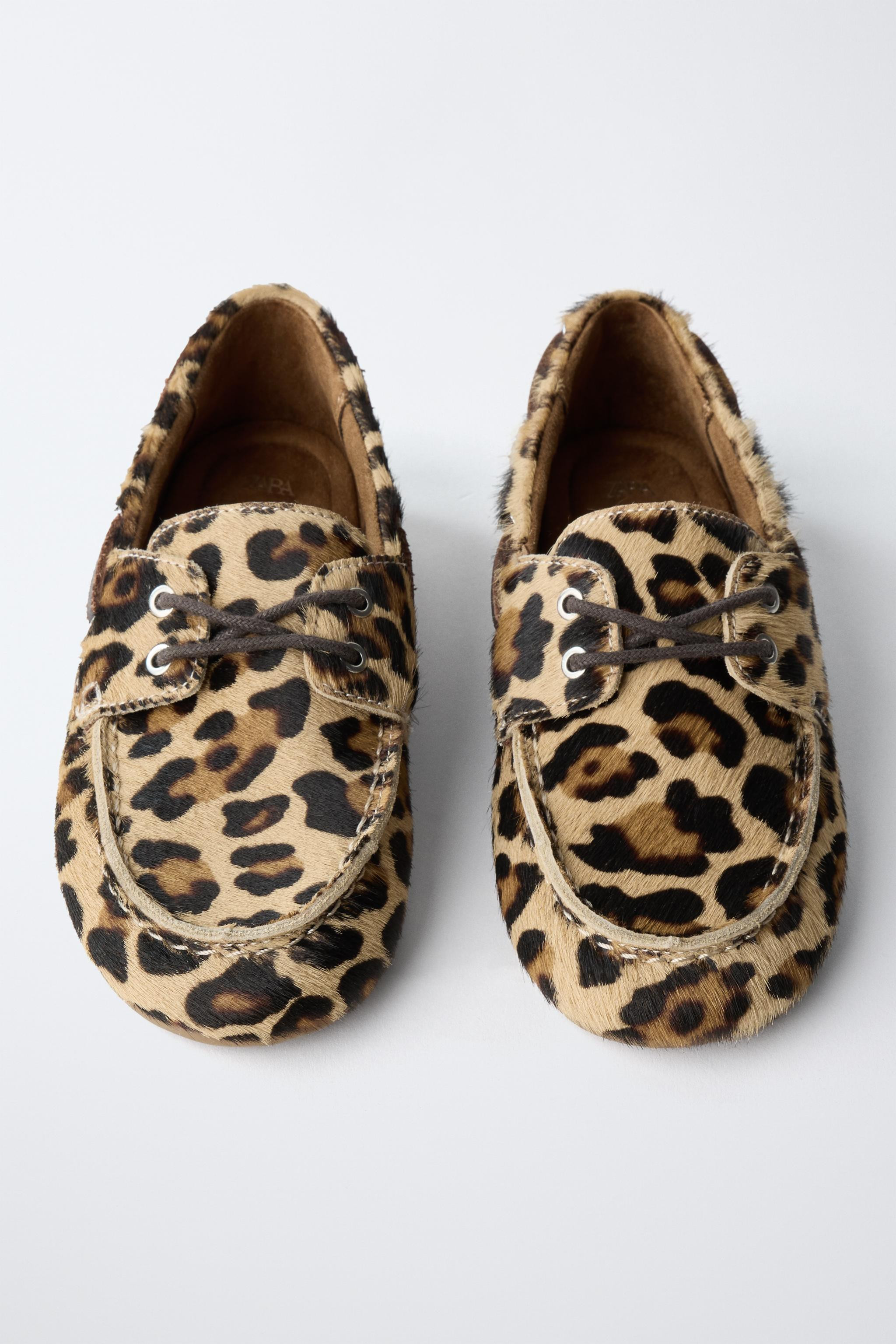 LEOPARD PRINT LEATHER DECK SHOES | Zara FR