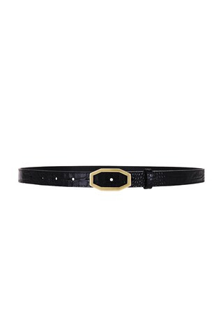 FRAME Angular Buckle Belt in Black | FWRD 