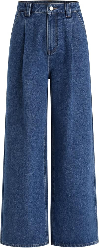 CIDER Jeans for Women High Waist Wide Leg Jeans Straight Leg Trousers Baggy Denim Pants with Pock... | Amazon (US)