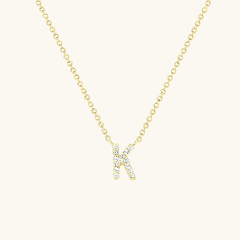 Small Diamond Initial Necklace | Happy Jewelers