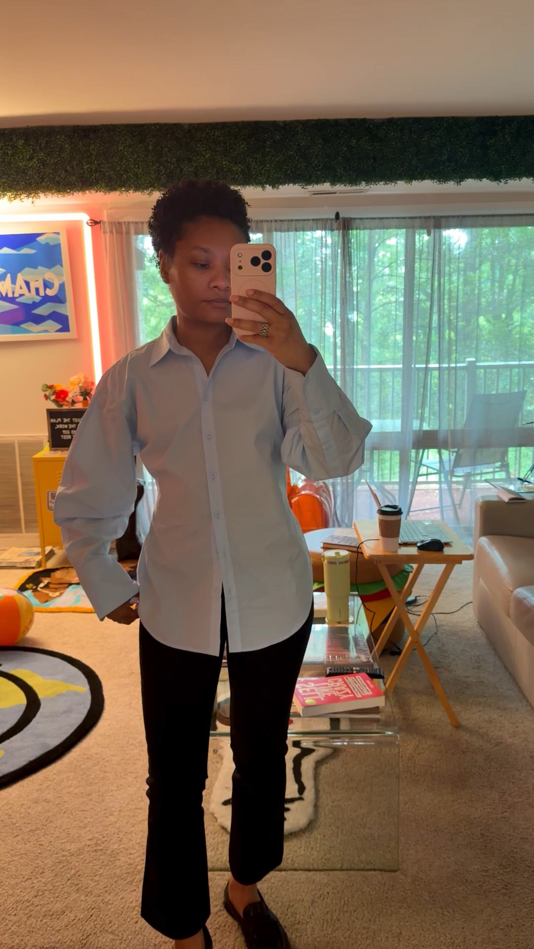 What I wore today: I was excited to wear this button up! Today was rainy so this 100% cotton button up kept me comfy and cool.

#LTKgrwm #LTKMothersDay