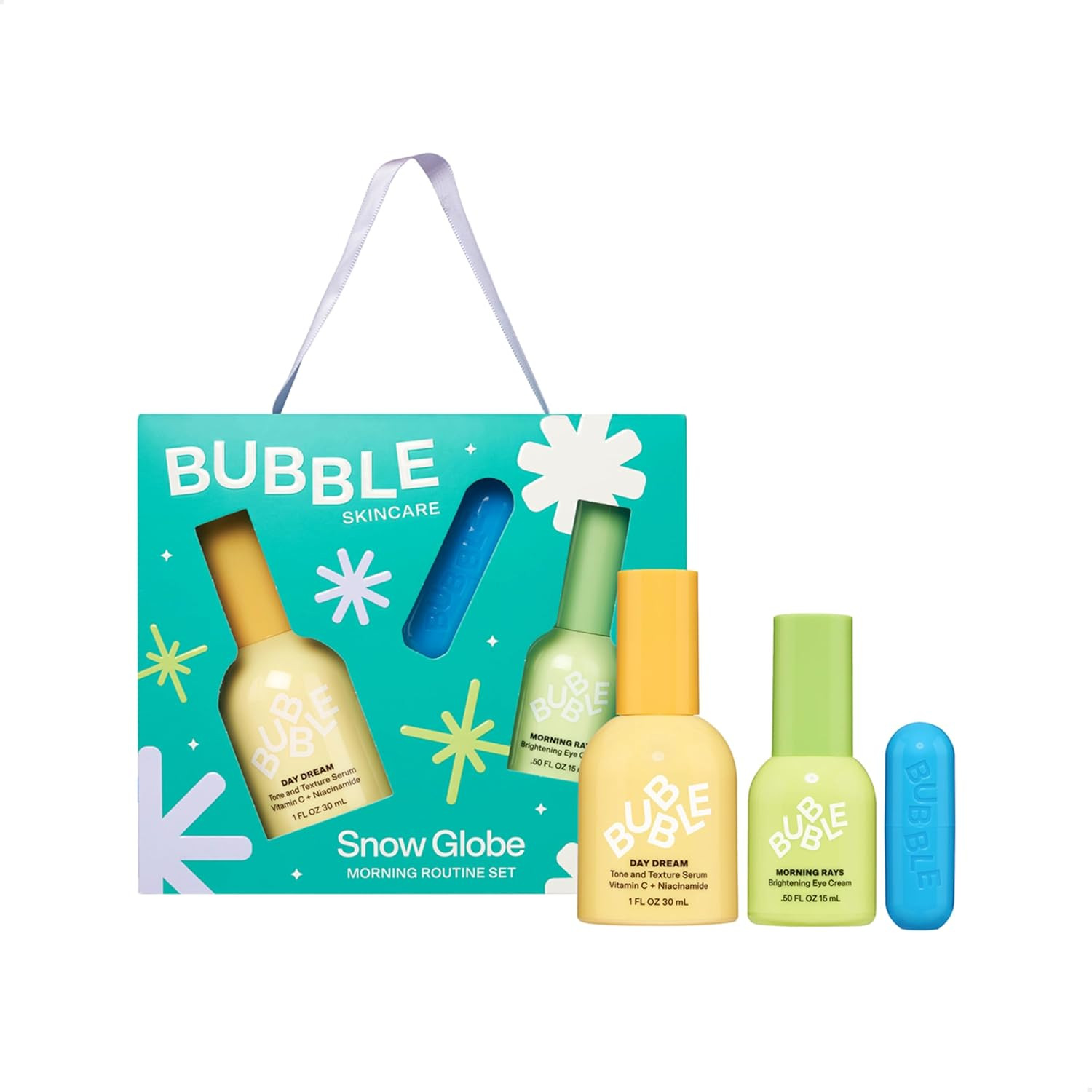 Bubble Skincare Snow Globe Morning Routine Travel Skincare Set - Gift Set Includes Day Dream Vita... | Amazon (US)
