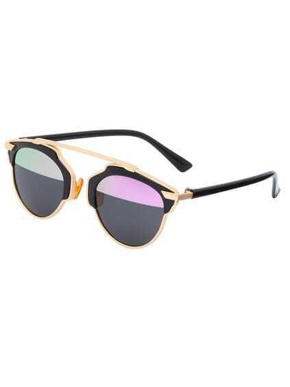 Contrast Cut Out Frame Fashion Sunglasses | Romwe