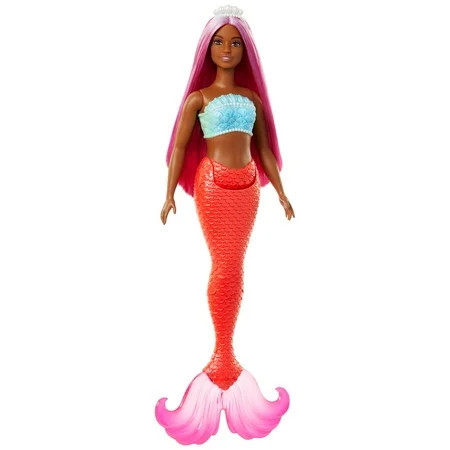 Barbie Mermaid Doll with Magenta Fantasy Hair, Tropical Red Tail and Headband Accessory | Walmart (US)