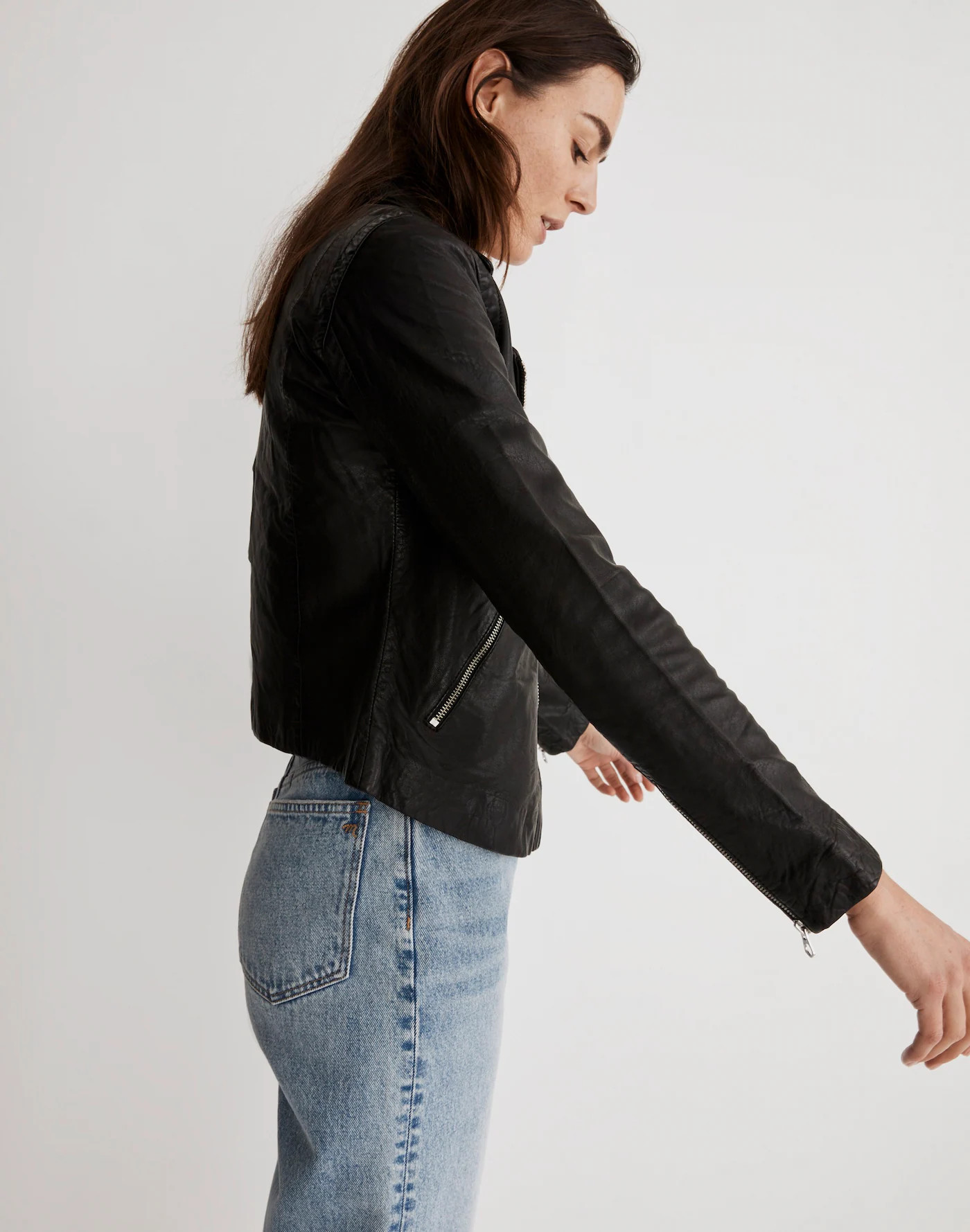 The Washed Leather Motorcycle Jacket | Madewell