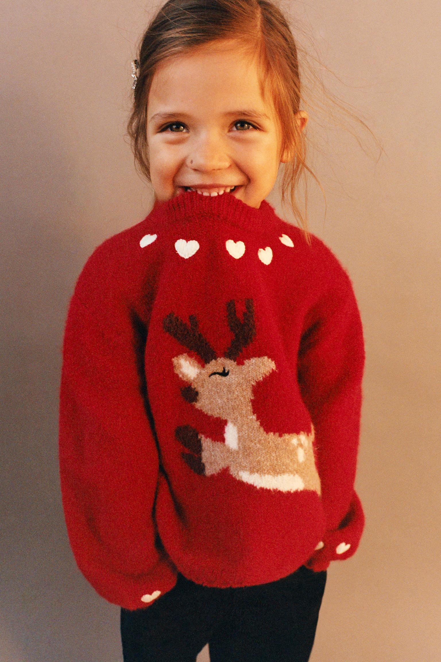 REINDEER PRINT KNIT JUMPER | Zara US