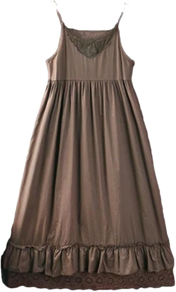Women Sleeveless Sling Dress Women Solid Color Casual Under The Dress | Amazon (US)