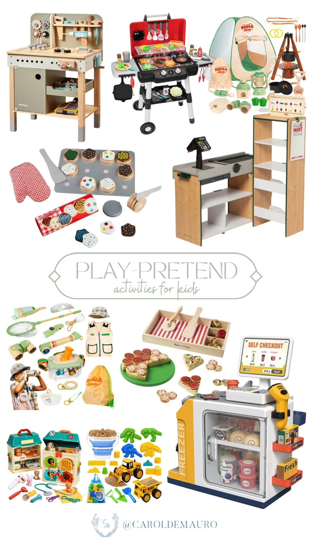 These play pretend sets are pure imaginative play gold! From a mini grocery store to a camping set, there's something for every kind of little dreamer.

pretend play toys, kids play sets, imaginative play, play kitchen, kids camping toys, play grocery store, open ended toys, activities for kids, screen free toys

#LTKKids #LTKBaby
