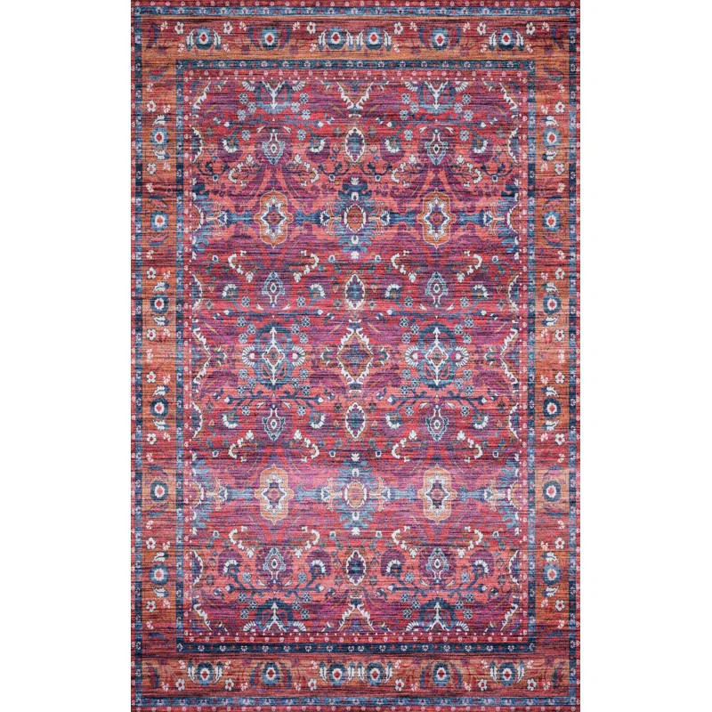 Cielo Berry/Tangerine Area Rug | Wayfair North America