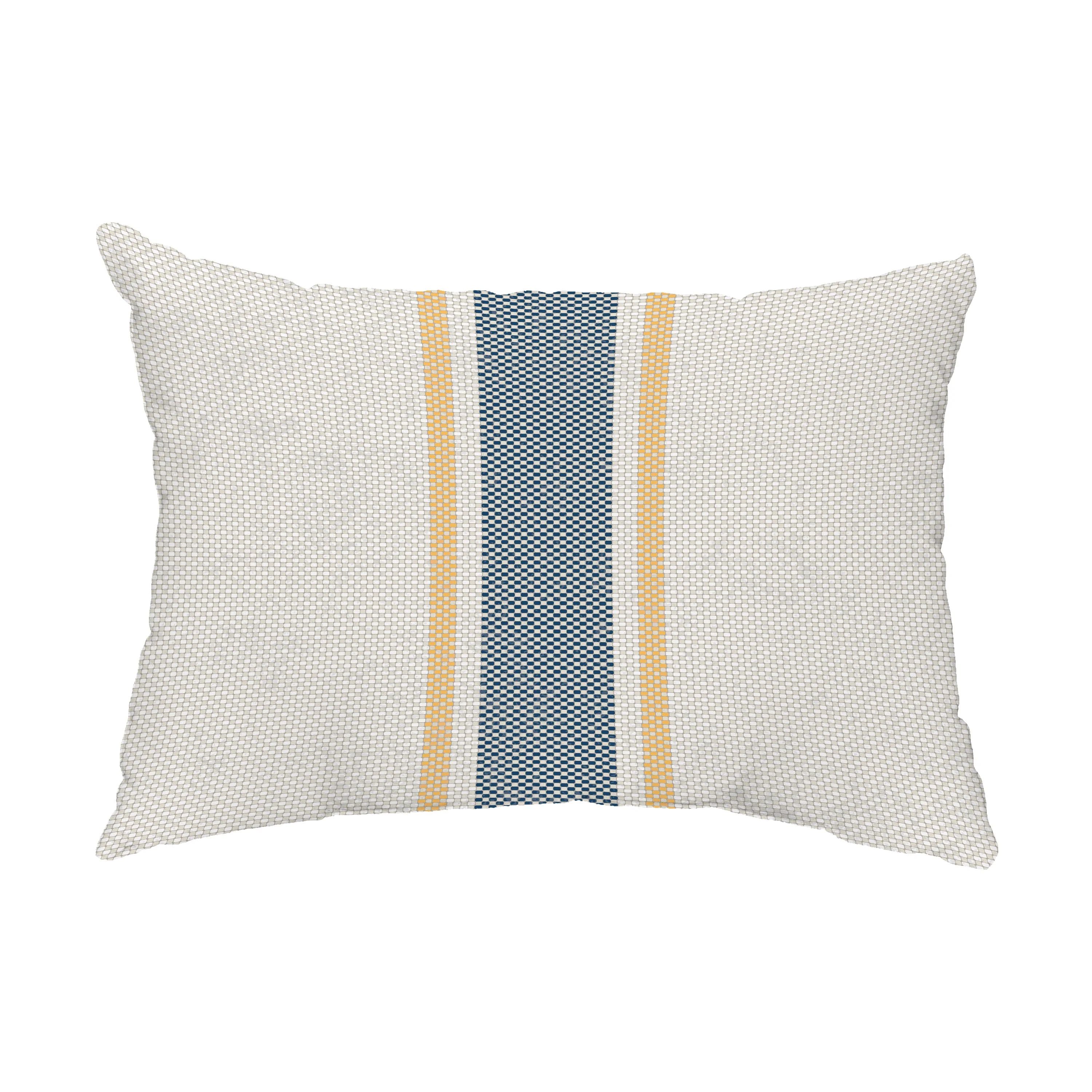Simply Daisy, 14" x 20" Grain Sack Yellow Decorative Stripe Outdoor Pillow | Walmart (US)