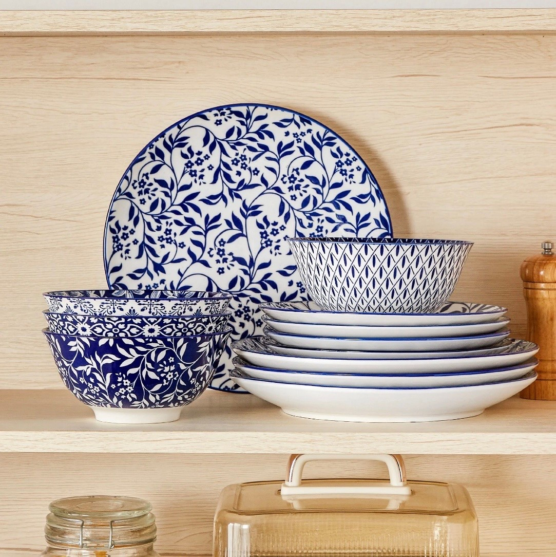 Blue and white porcelain dishes. Walmart home decor. Mixing bowls with lids. Coffee cups.

#LTKHome #LTKSaleAlert