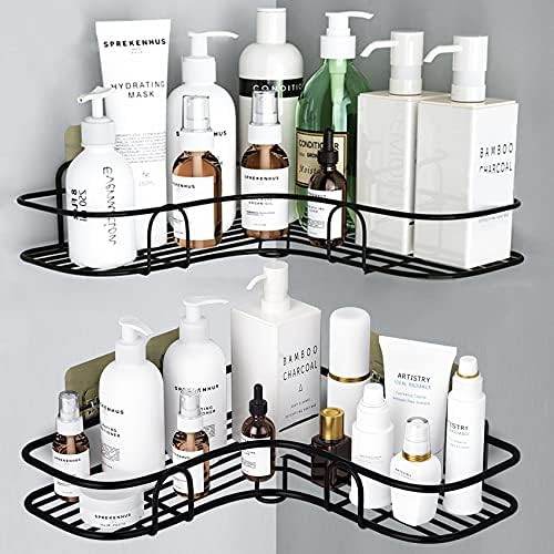 YOLETO 2Pack Corner Shower Caddy, Bathtub Organizer Shelf for Storage Drill Free Bath Rack Adhesi... | Amazon (US)