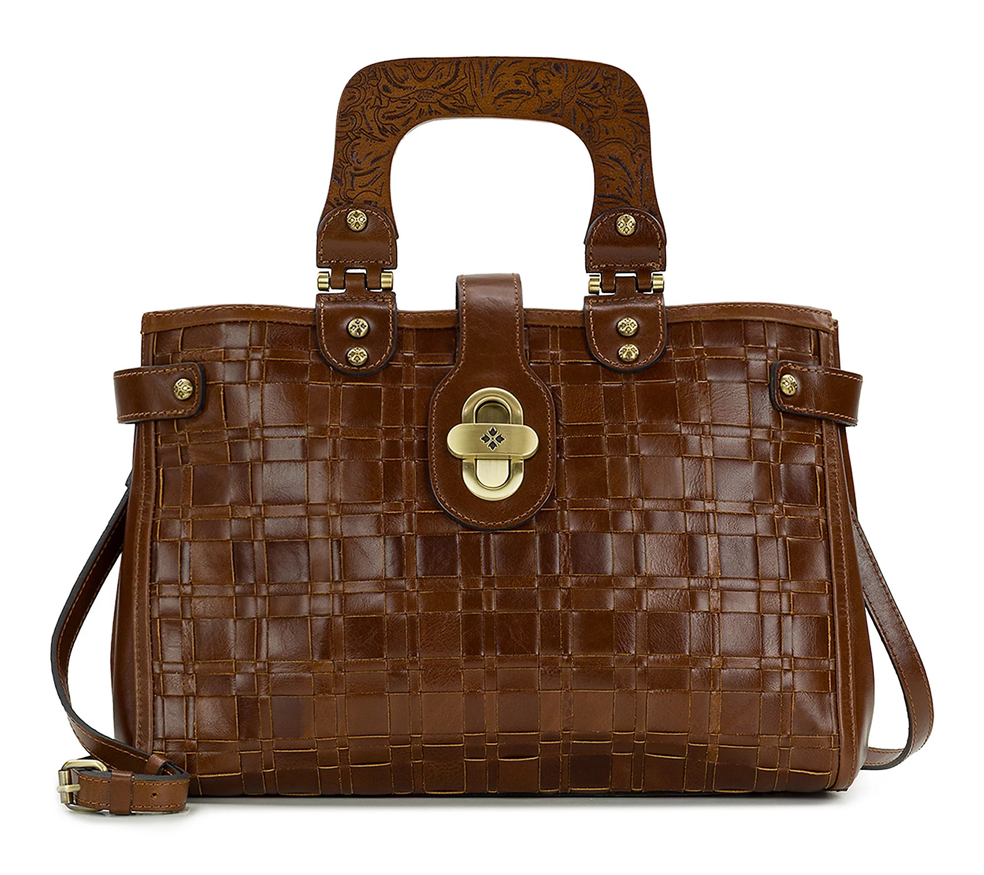 Patricia Nash Sancia Woven Satchel - Vintage Distressed | QVC