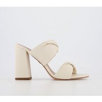 OFFICE Marcy Twist Two Strap Mules Off White Leather | OFFICE London (UK)