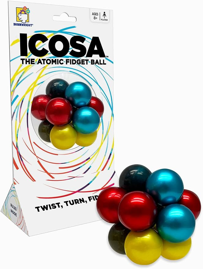 Brainwright - ICOSA - The Atomic Fidget Ball - Twist, Turn, Fidget! | Amazon (US)