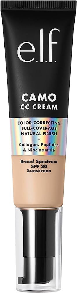 e.l.f. Camo CC Cream, Color-Correcting Full Coverage Foundation With SPF 30, Creates A Natural Fi... | Amazon (US)