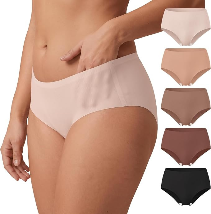 Vertvie Seamless Underwear for Women No Show Hipster Panties | Invisible, Lightweight, Bikini Bri... | Amazon (US)