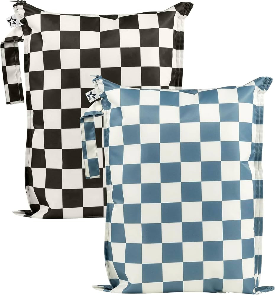 Tiny Twinkle Mess-Proof Waterproof Wet Dry Bag | 2-Pack Reusable Wet Bags for Swimsuits & Baby Cl... | Amazon (US)