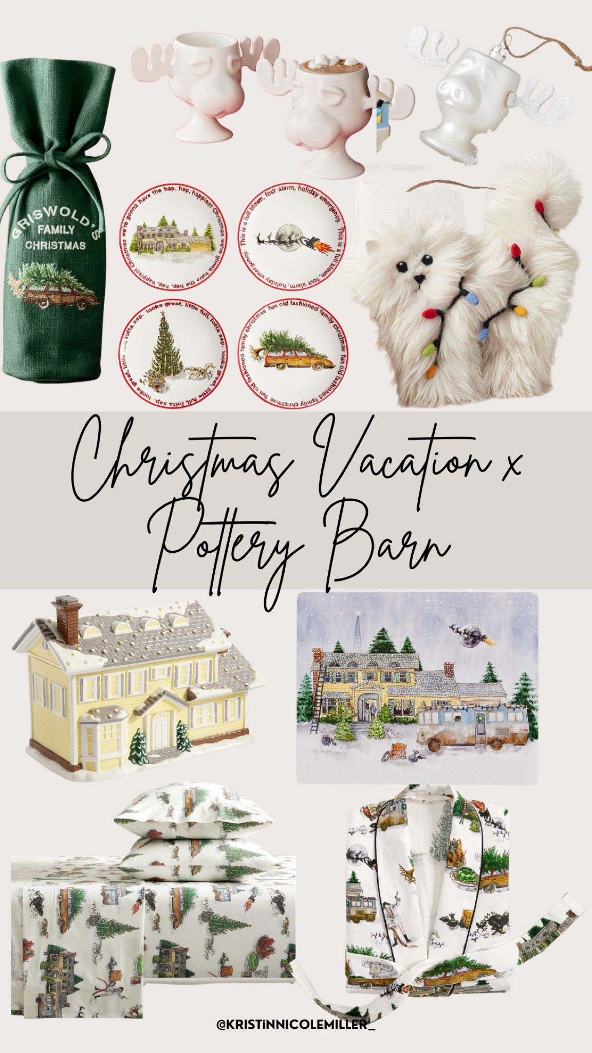 Christmas Vacation x pottery barn, wine bag, appetizer plates, cat pillow, cookie jar, placemat, robe, Christmas movie 

#LTKhome #LTKHoliday #LTKSeasonal