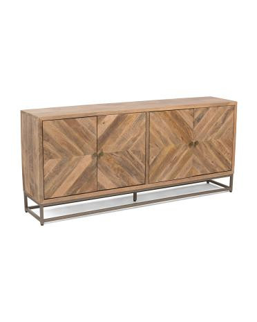 30x68x14 Solid Mango Wood Madrigal Sideboard | TJ Maxx