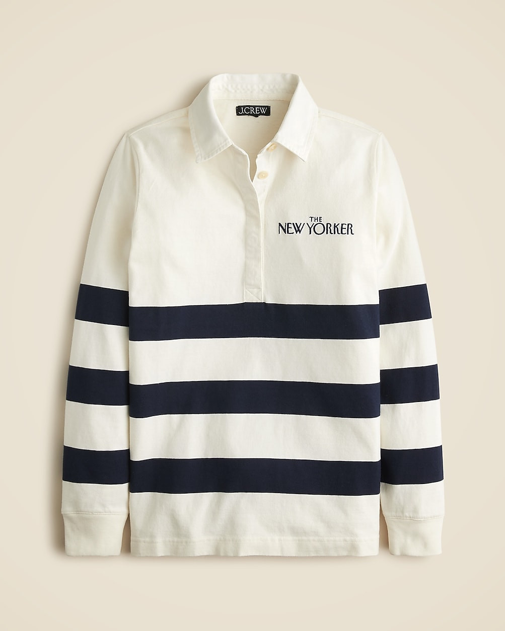 Limited-edition The New Yorker X J.Crew mariner cotton relaxed rugby T-shirt | J. Crew US