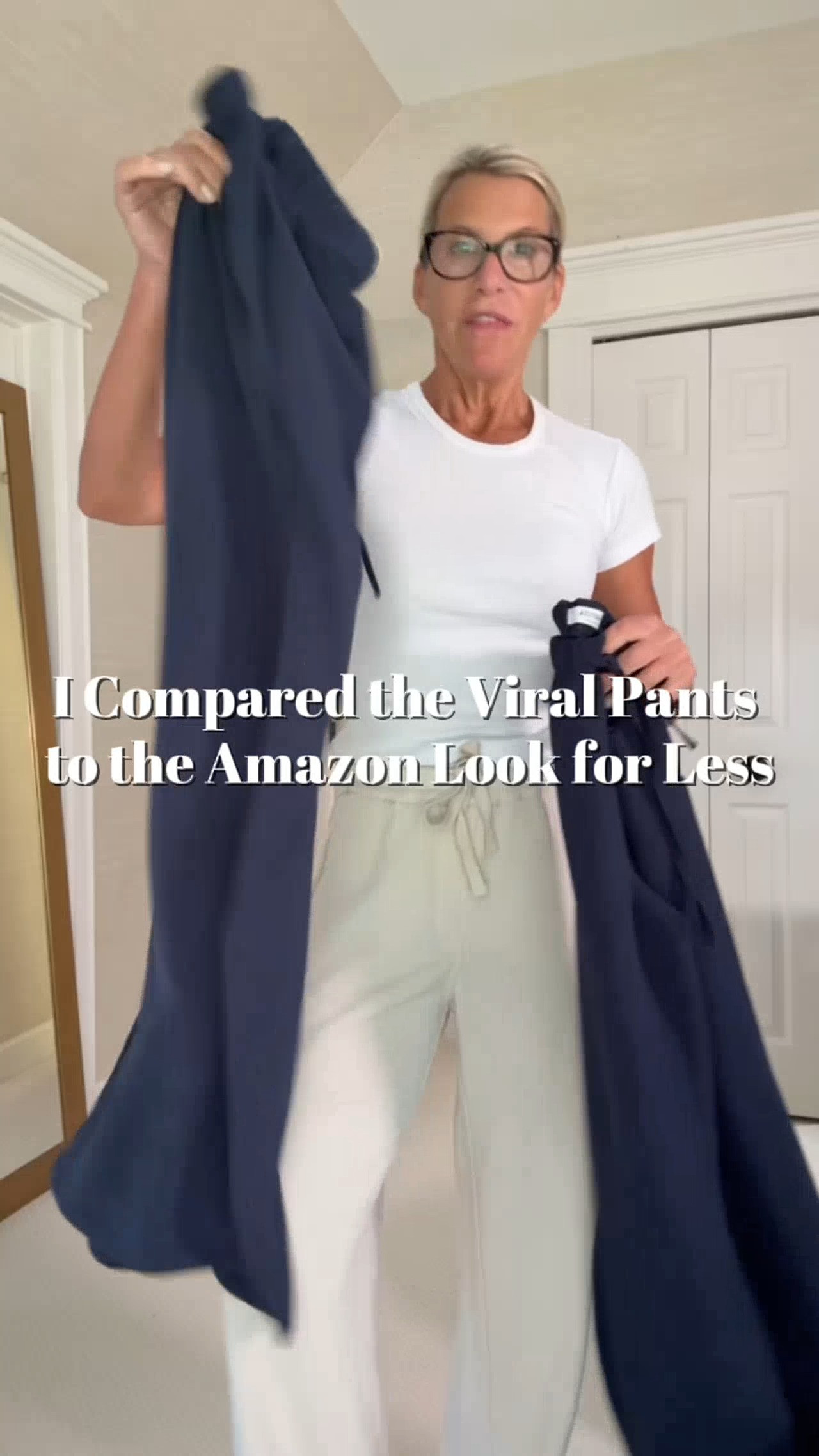 I had to see for myself how the viral Aritzia pants compared to the Amazon version, and this was a CLOSE one. I slightly prefer the slimmer leg and deeper blue of the Aritzia pair, but for around $40, the Amazon pair is incredibly similar in fit, fabric, and overall look. You really can’t go wrong with either. 

 #LTKgrwm #LTKootd