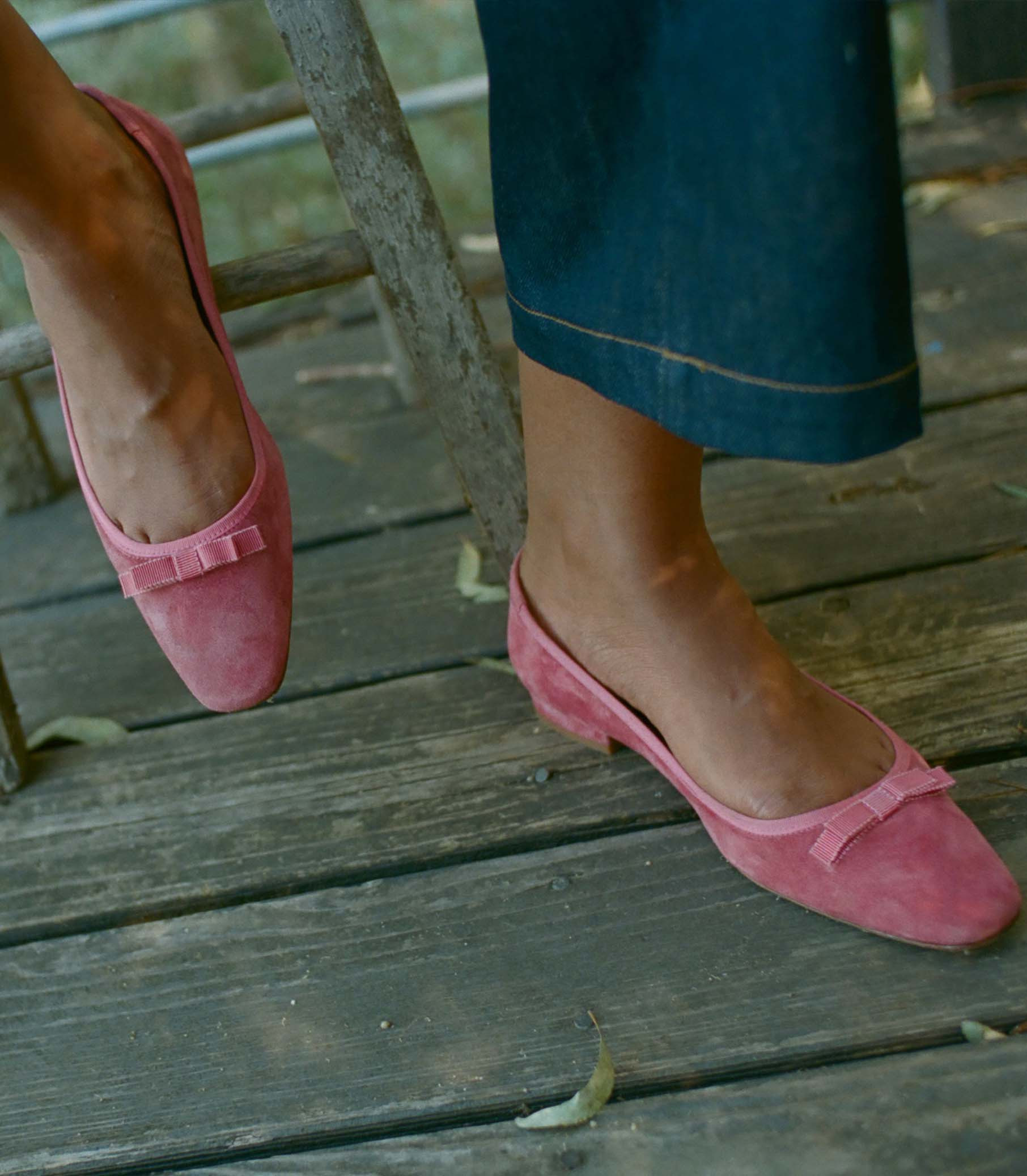 Odette Ballet Flat - Dusty Pink Suede | DÔEN | DOEN