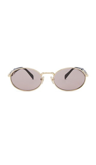 Oval Sunglasses in Pale Gold | Revolve Clothing (Global)
