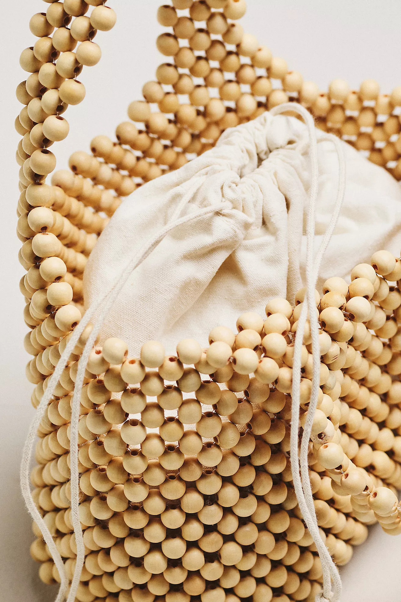 The Sonia Wood Bead Mini Slouchy Tote Bag | Anthropologie (US)