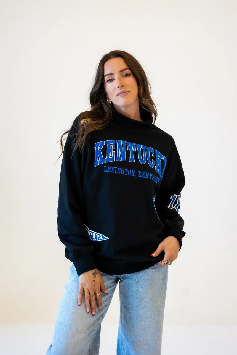Kentucky All Over Scatter Oversized Funnel Neck | Gameday Social