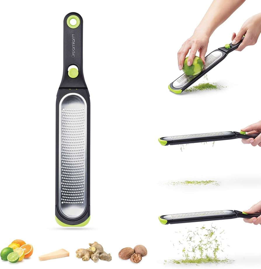 Dreamfarm 1mm Ozest – Fine | Speed Citrus Cheese Nut Food Self-Cleaning POP Button Zester | Eas... | Amazon (US)