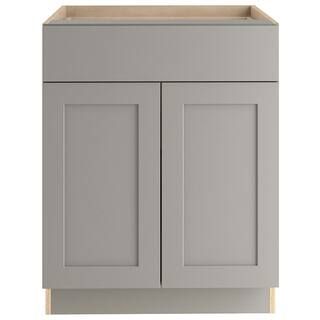 Hampton Bay Edson Shaker Assembled 27x34.5x24 in. Base Cabinet with Soft Close Full Extension Dra... | The Home Depot