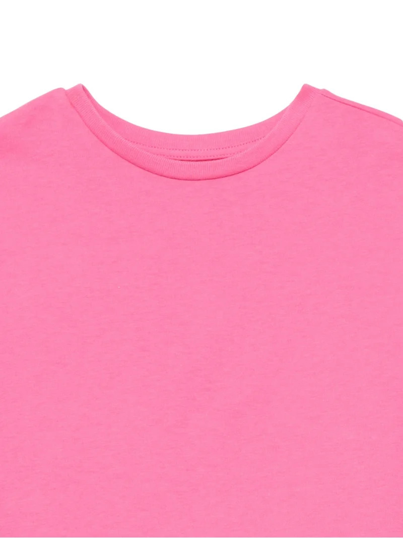 Wonder Nation Little Girls Boxy Tee and Tutu Skirt Set, 2-Piece, Sizes 4-10 | Walmart (US)