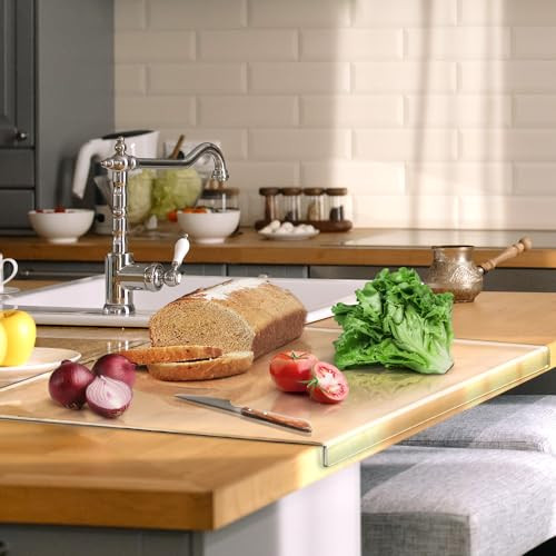 Acrylic Large Cutting Boards for Kitchen, Clear Cutting Board Non Slip, 24x18 Inch Charcuterie Bo... | Amazon (US)
