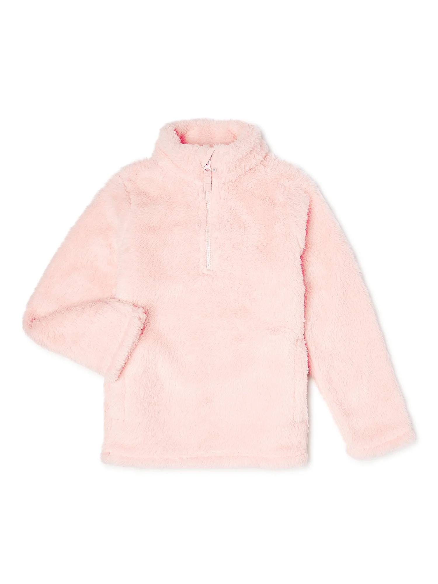 Wonder Nation Girls' Quarter Zip Jacket, Sizes 4-18 & Plus - Walmart.com | Walmart (US)