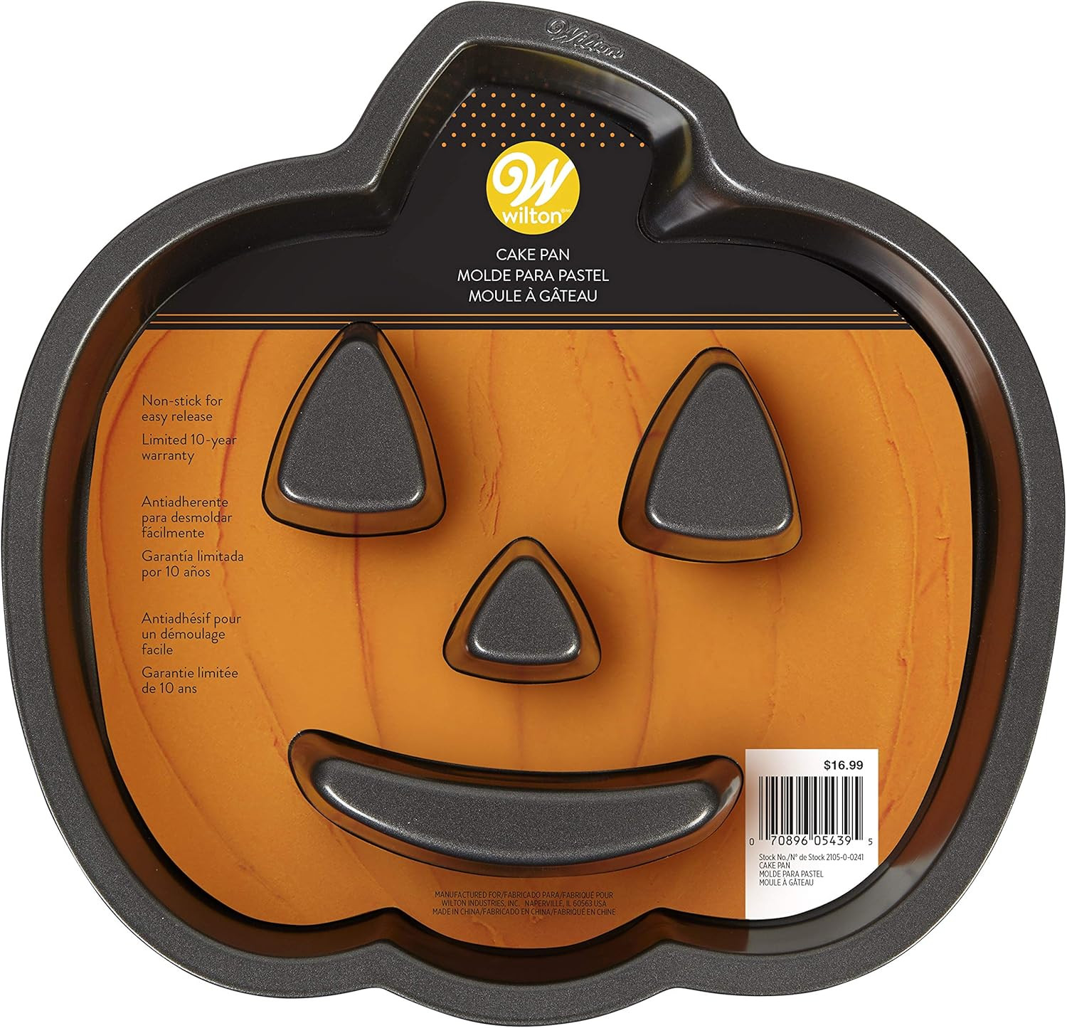 Wilton Halloween Jack-O-Lantern Fluted Cake Pan | Amazon (US)