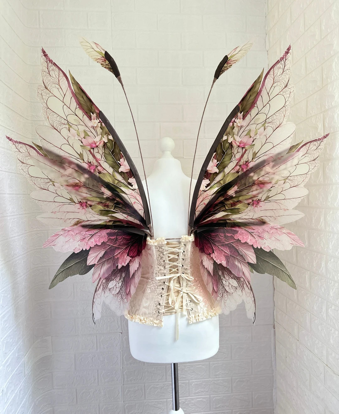 Forest fairy wings, Rose fairy wings, Leaf wings, Fairy wings for adult, Pink fairy wings, Natura... | Etsy (US)