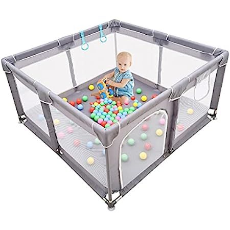 Baby Playpen,Kids Large Playard with 50PCS Pit Balls,Indoor & Outdoor Kids Activity Center,Infant Sa | Amazon (US)