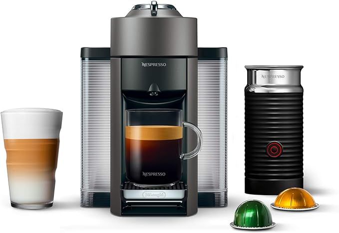 Nespresso Vertuo Coffee and Espresso Maker by De'Longhi, Titan with Aeroccino Milk Frother | Amazon (US)