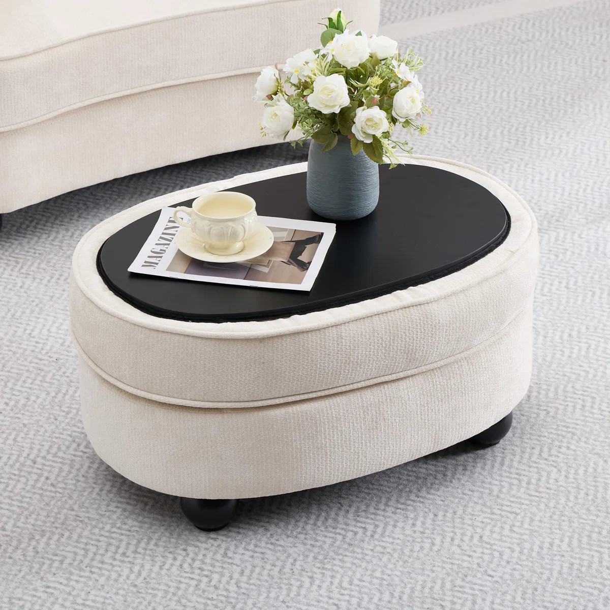 Verona 30.7" 2-In-1 Modern Upholstered Ottoman Coffee Table With Storage | Wayfair North America