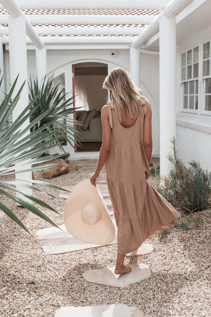 Marcy Midi Dress - Mocha | Petal & Pup (US)